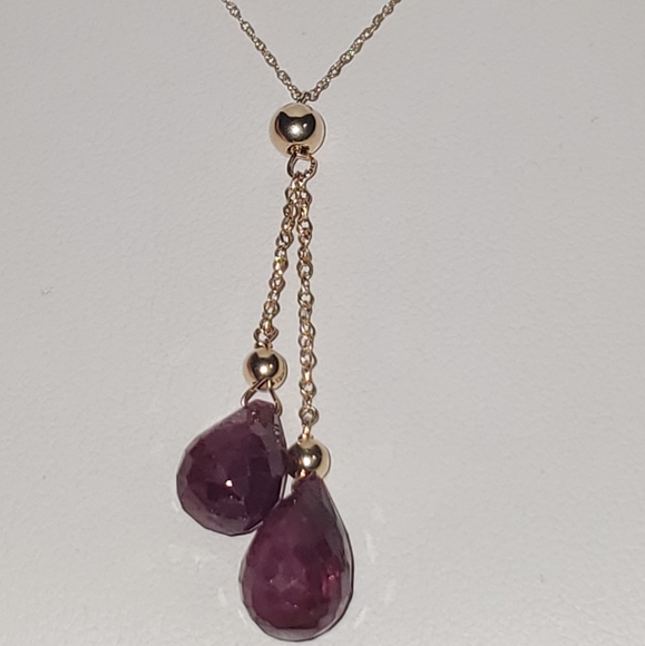 Gold Necklace with stone - Picture 10 of 11